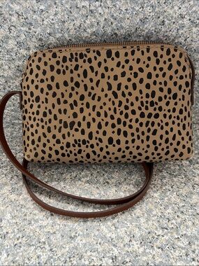 Universal Thread Leopard Spot Crossbody in Tan and Black